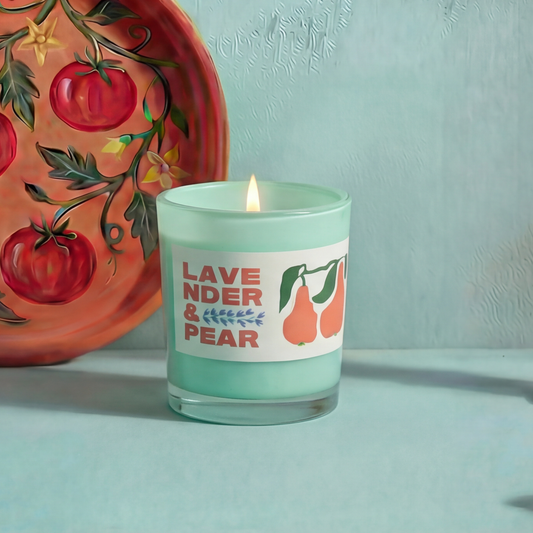 Lavender & Pear 10 oz Rewined Market Candle