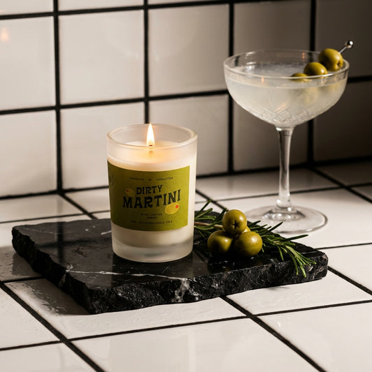 Dirty Martini 6oz Glass - Rewined Martini Candle