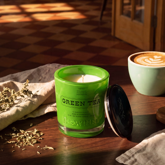 Rewined Barista Green Tea candle, 10 oz, unlit
