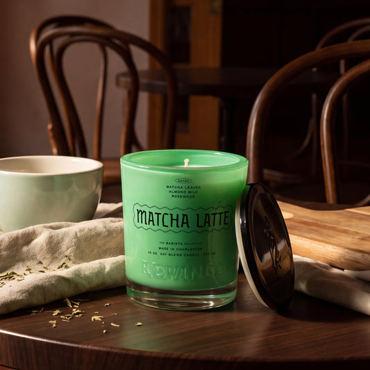 Rewined Barista Matcha Latte candle, 10 oz, unlit