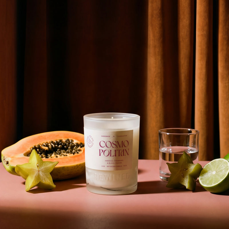 Rewined Cocktail Cosmopolitan candle, 6 oz, unlit