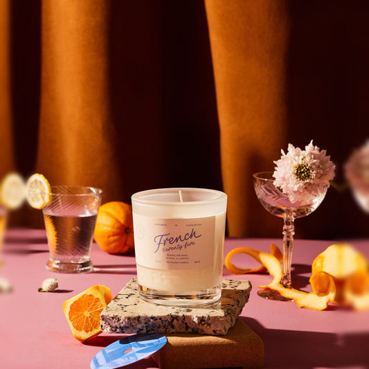 Rewined Cocktail French 75 candle, 10 oz, unlit