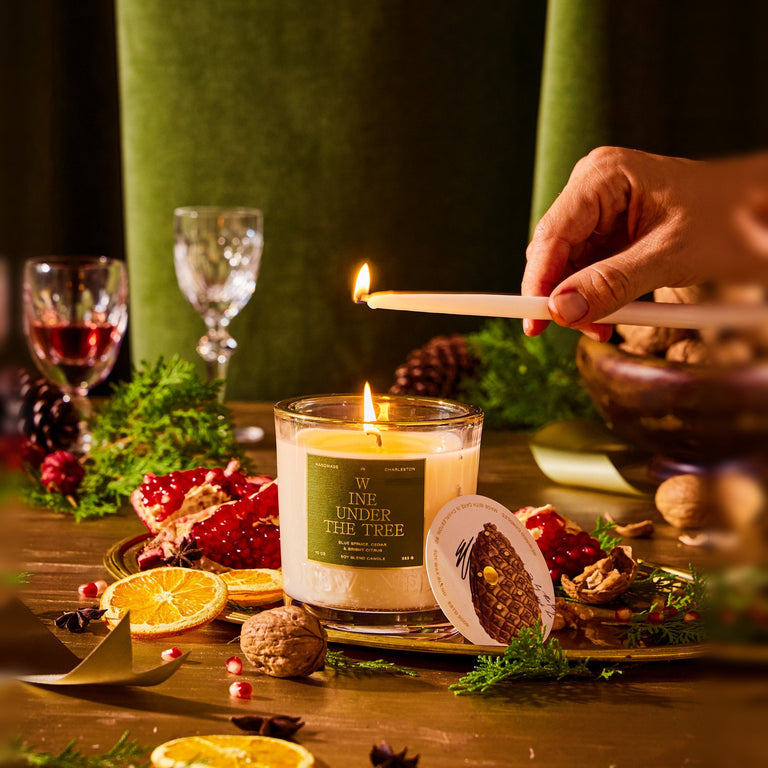 Rewined Wine Under The Tree holiday candle